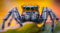 Vibrant Jumping Spider in Stunning Macro Photography