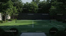 Lush Outdoor Tennis Court Surrounded by Greenery