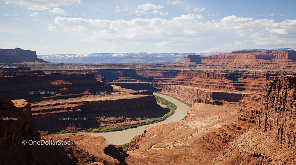 Scenic View of Grand Canyon with Winding River
