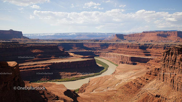 Scenic View of Grand Canyon with Winding River