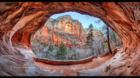 Stunning Cave View in Majestic Mountain Landscape