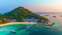 Stunning Tropical Island Beach Resort at Sunset