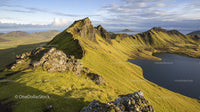 Scenic Volcanic Mountains and Lake in Icelandic Landscape