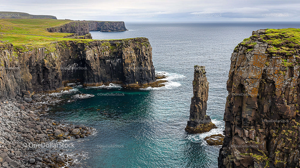 Dramatic Cliffs and Ocean View on Rugged Coastline