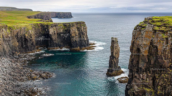 Dramatic Cliffs and Ocean View on Rugged Coastline