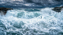 Powerful Ocean Waves Crashing on Rocky Coastline