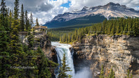 Majestic Waterfall in the Rugged Canadian Rockies