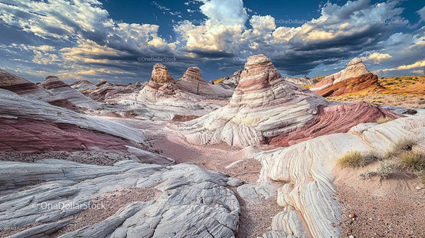 Breathtaking Sandstone Formations Under a Dramatic Sky