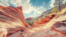 Stunning Red Rock Formations in a Gold Landscape