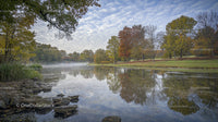 Serene Autumn Lake with Colorful Foliage