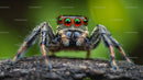 Vibrant Jumping Spider Macro Photography