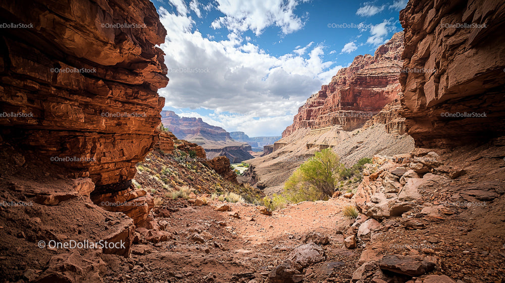 Breathtaking View of the Grand Canyon's Majestic Cliffs