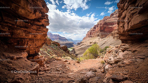 Breathtaking View of the Grand Canyon's Majestic Cliffs