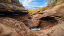 Autumn Echoes in a Majestic Sandstone Canyon