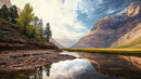 Majestic Canyon Landscape with Serene River Reflection