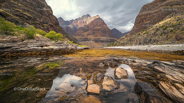 Majestic Mountain Landscape with Reflective River