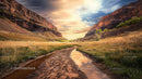 Sunset Over a Majestic Canyon with a Winding River