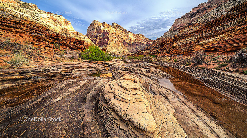Majestatyczny kanion Red Rock Canyon z uderzającymi formacjami piaskowcowymi