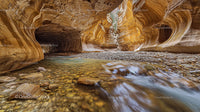 Majestic Canyon with Flowing River and Stunning Rock Formations