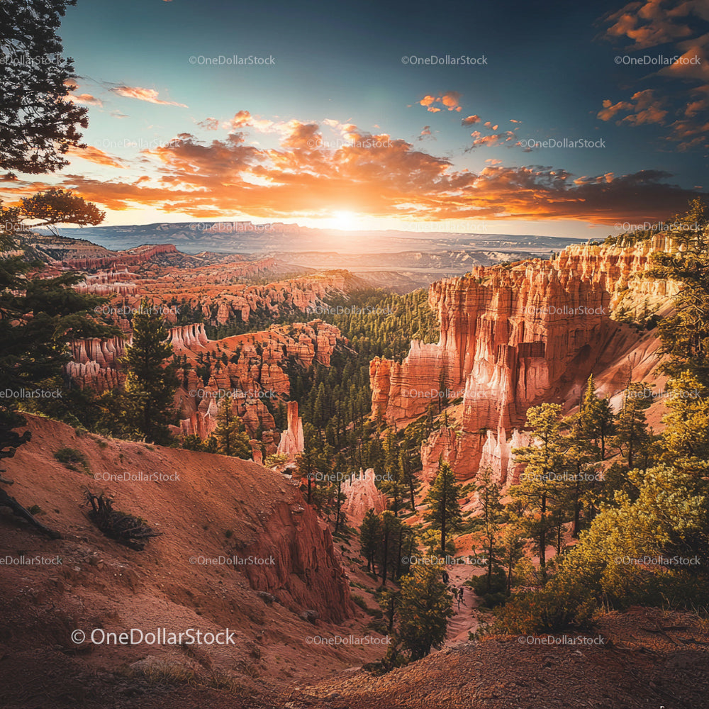 Majestic Sunset over Bryce Canyon National Park