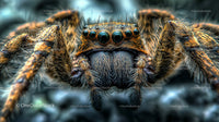 Close-Up View of Jumping Spider's Intricate Features