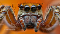 Macro Portrait of a Jumping Spider with Vivid Colors