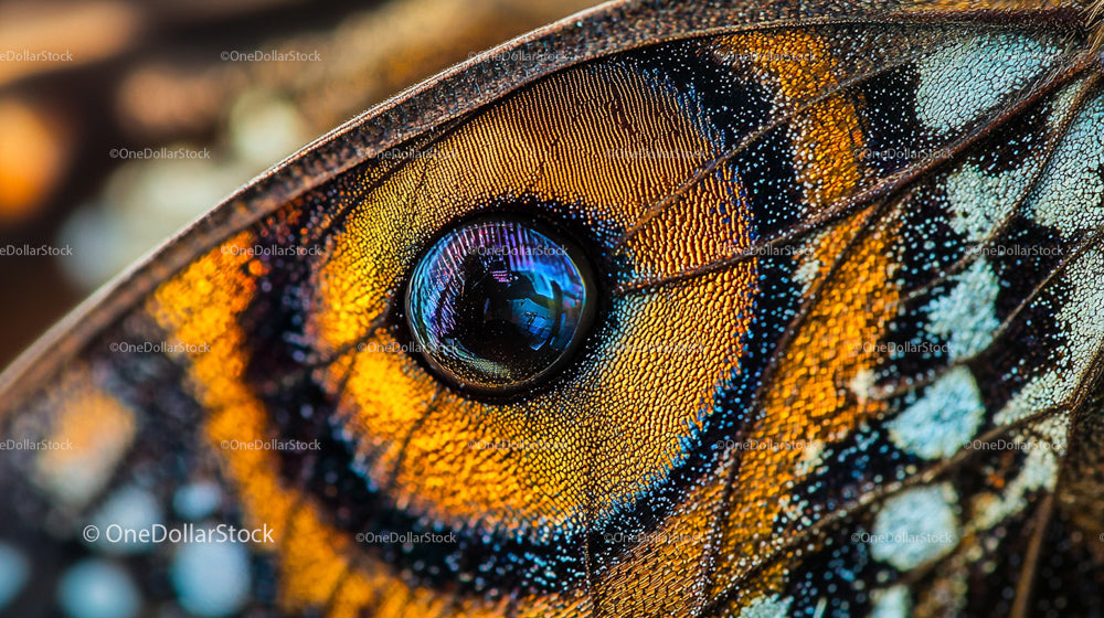 Macro Close-Up of a Vibrant Butterfly Wing