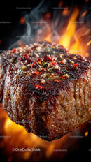 Flame-Grilled Beef Steak with Spices