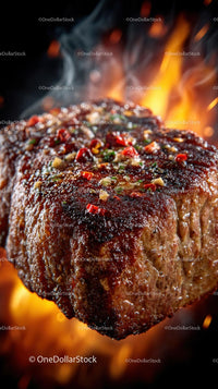 Flame-Grilled Beef Steak with Spices