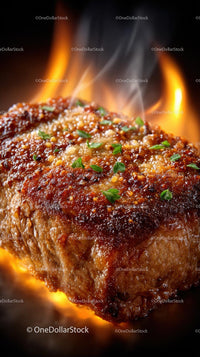 Sizzling Grilled Steak with Fresh Herbs