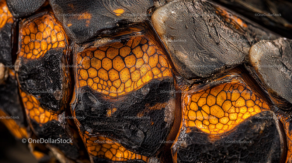 Close-Up of Intricate Turtle Shell Texture