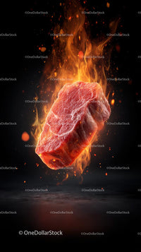 Juicy Grilled Steak on Open Flame