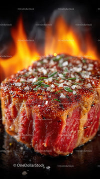 Fiery Grilled Steak with Rosemary and Sea Salt