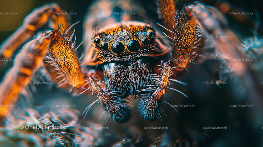 Jumping Spider Close-Up with Intricate Details