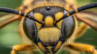 Close-Up of a Wasp's Intricate Facial Features