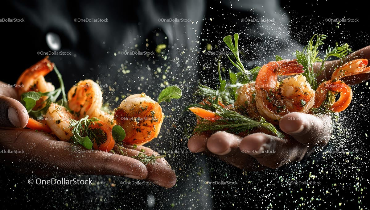 Krewetki gourmet ze świeżymi ziołami i przyprawami