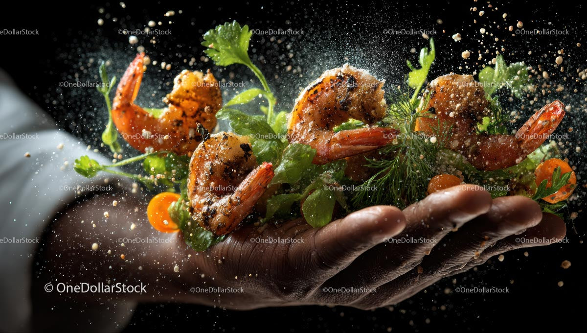Krewetki gourmet ze świeżymi ziołami i przyprawami