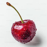 Fresh Juicy Cherry with Water Droplets