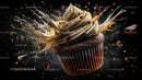 Exploding Chocolate Cupcake with Creamy Frosting