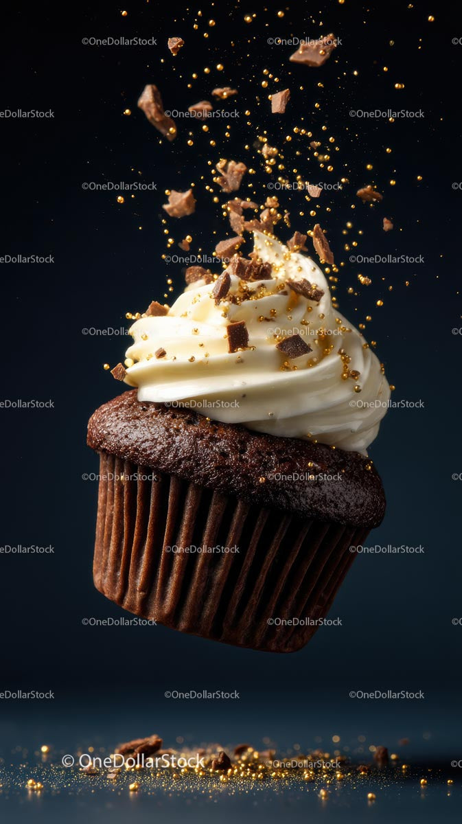 Decadent Chocolate Cupcake with Vanilla Icing