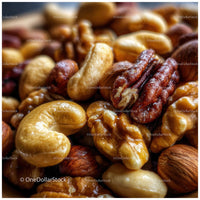 Close-Up of Mixed Nuts Collection for Healthy Snacking