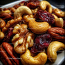 Close-Up of Mixed Nuts and Dried Cranberries