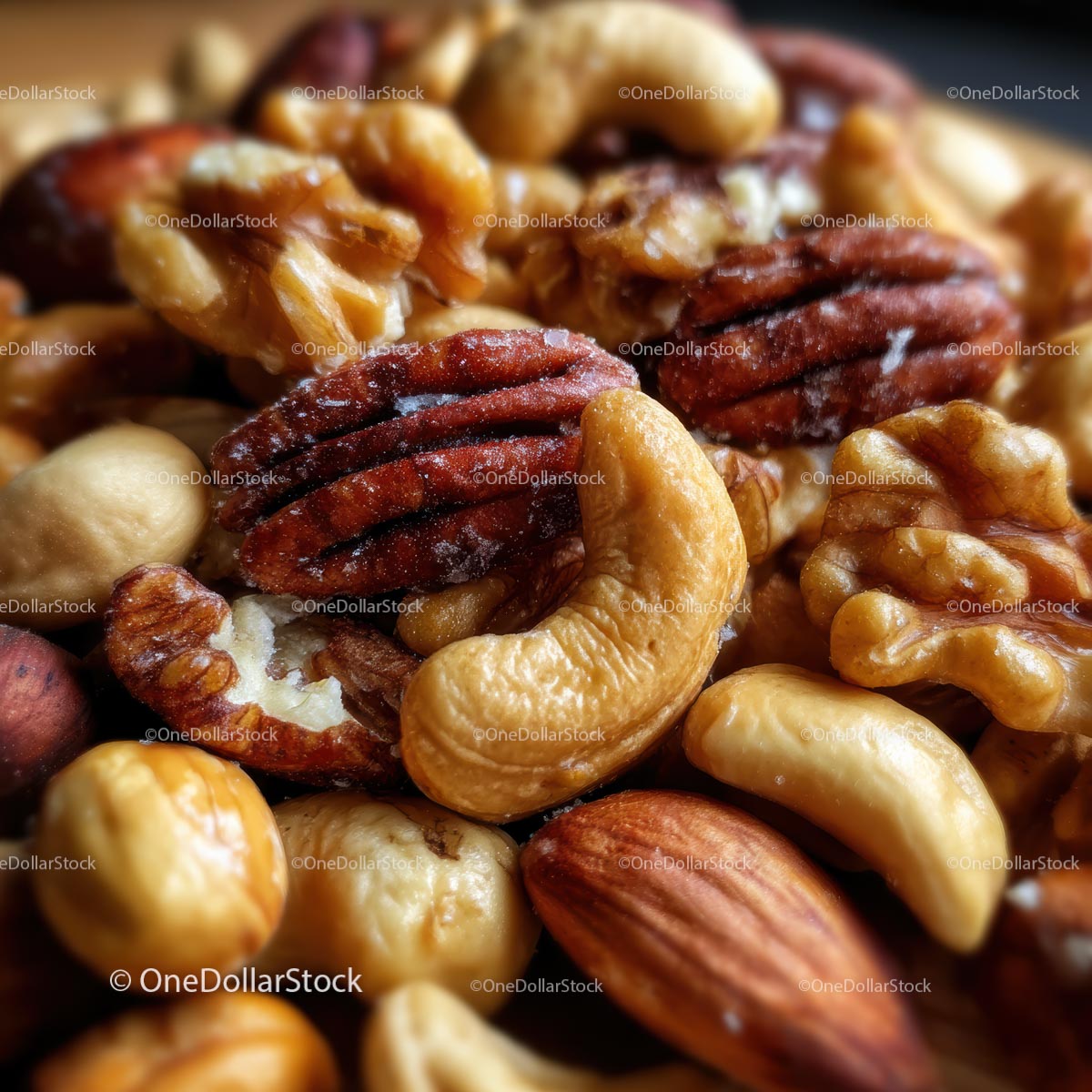 Assorted Mixed Nuts: Cashews, Walnuts, and Pecans