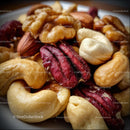 Assorted Mixed Nuts Including Walnuts, Pecans, and Cashews