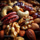 Close-Up of Assorted Mixed Nuts for Healthy Snacking