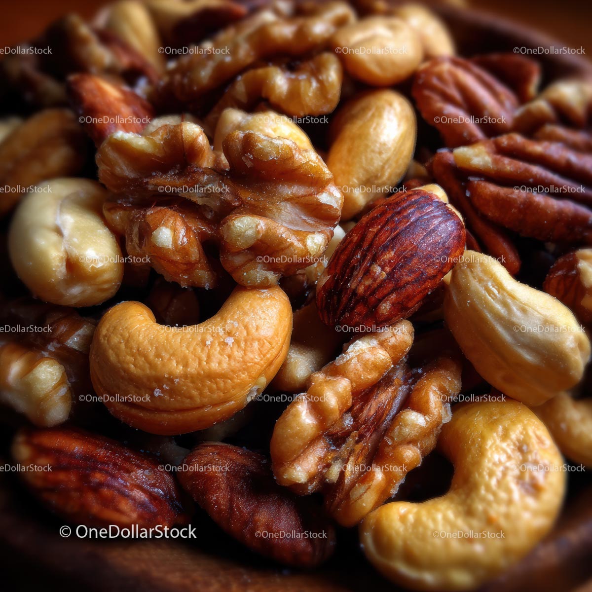 Assorted Nut Selection with Walnuts and Cashews