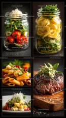 Gourmet Dishes and Fresh Ingredients in Elegant Presentation