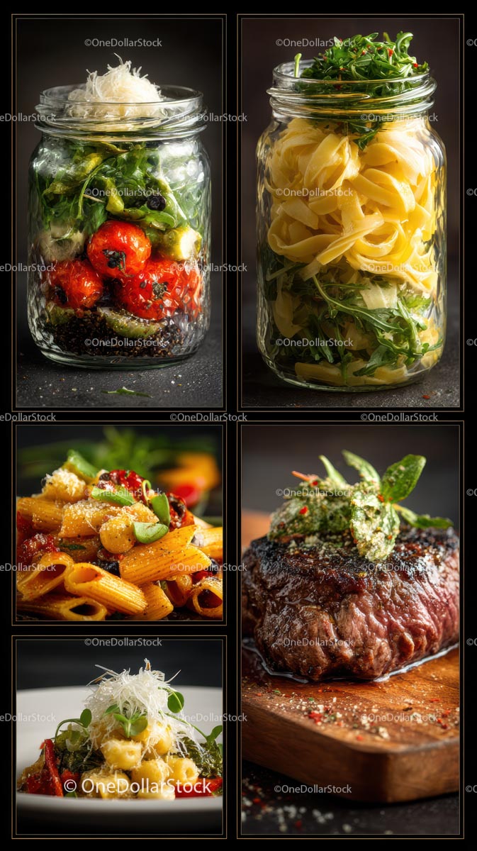 Dania gourmet i świeże składniki w eleganckiej prezentacji
