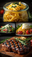 Gourmet Italian Cuisine with Steak and Pasta Selection