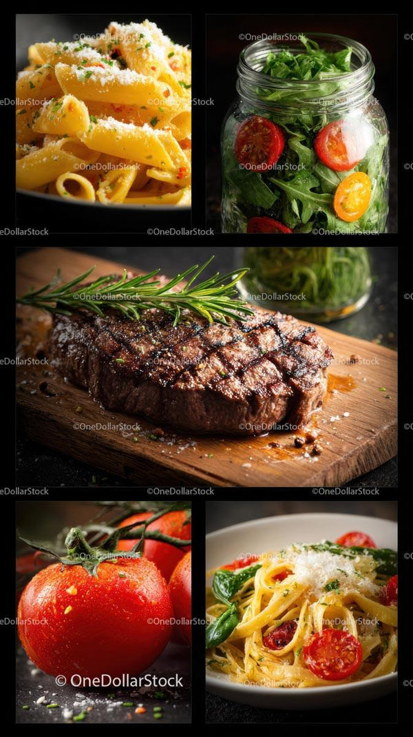 Gourmet włoskie dania ze świeżych składników i smaków